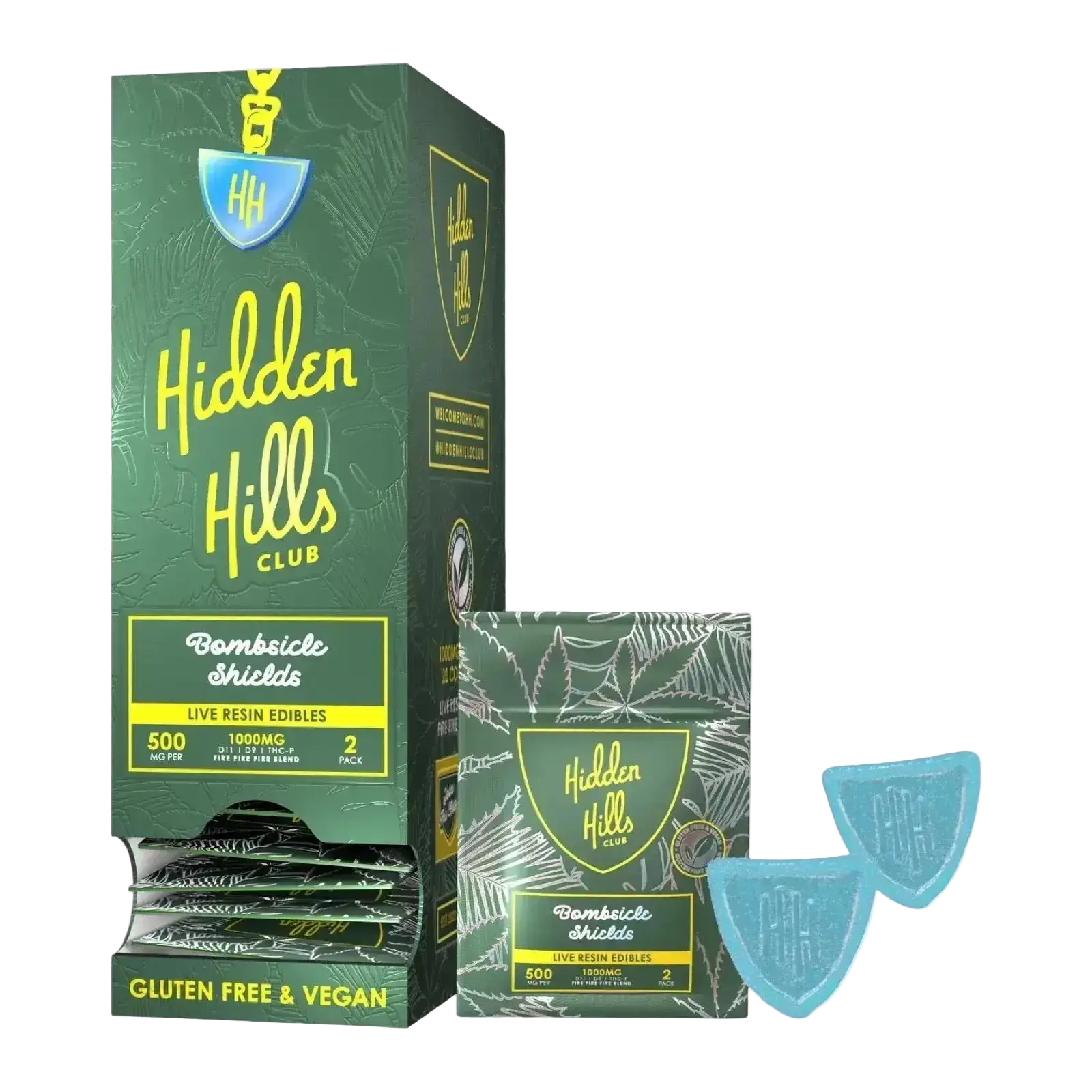 Bombsicle Shield Live Resin THC Gummies