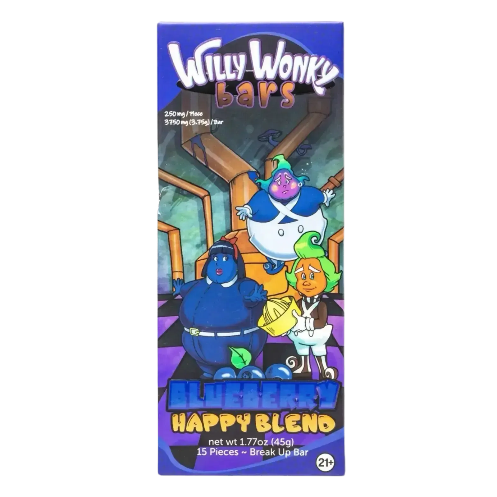 Willy Wonky Magic Mushroom Chocolate Bar Blueberry
